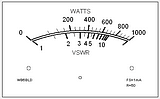 wattmeter with VSWR scale